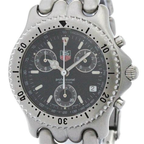 fake tag heuer sel chronograph 200m steel quartz men's watch|authenticity of tag heuer watch.